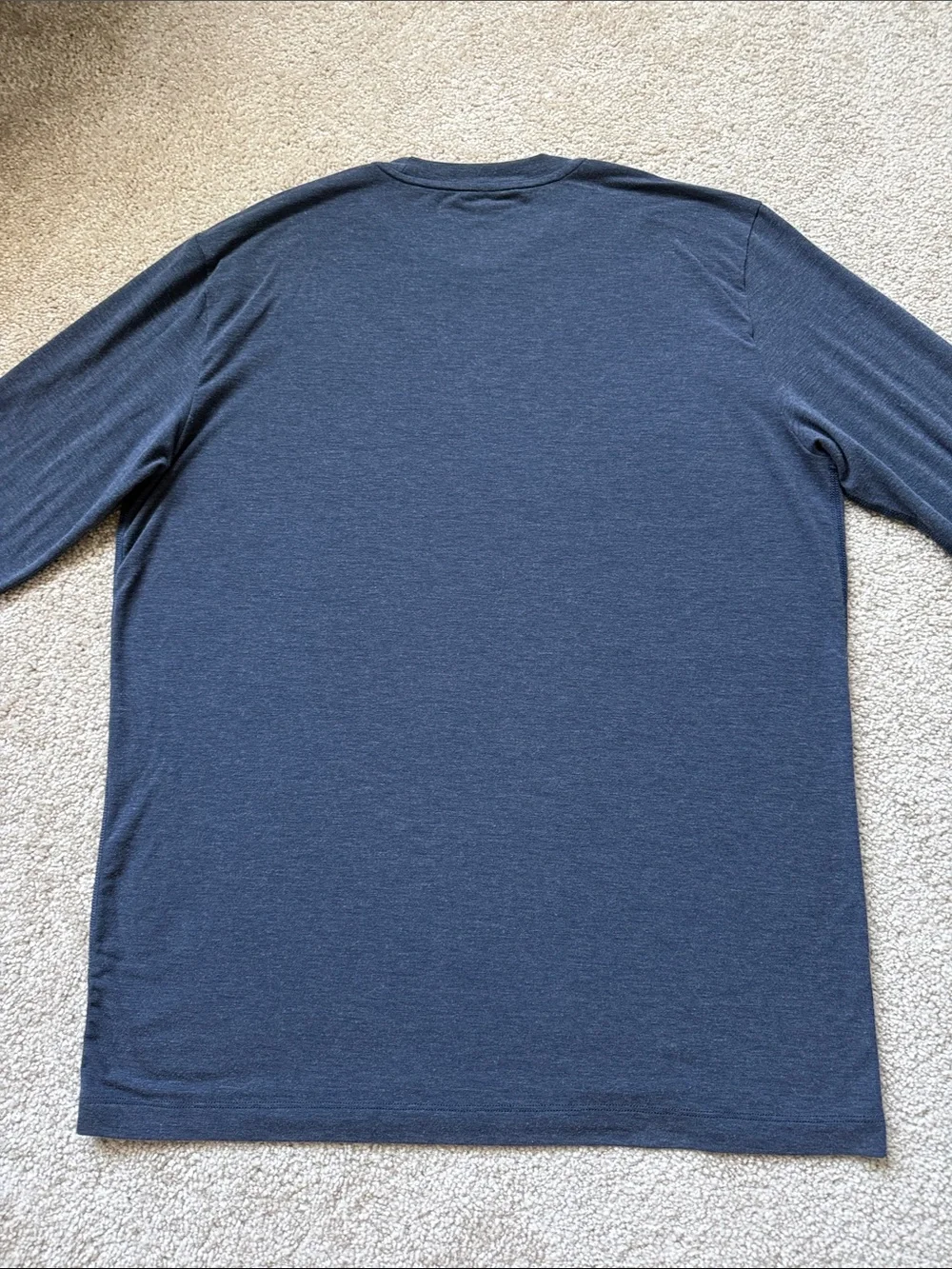 Nobull Navy Blue Athletic Soft Long Sleeve Crewneck Tee